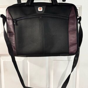 Stylish Black and Purple Laptop Bag